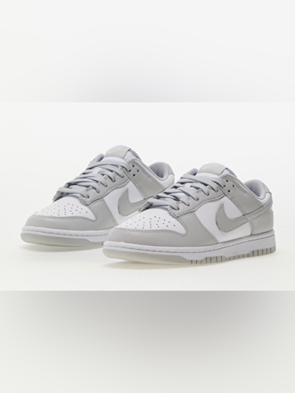 Nike White and Light Gray Sneakers